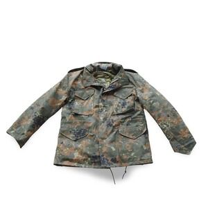 Mil-Tec M65 Field Jacket Large Regular Flecktarn Camo Cold Weather Military Coat